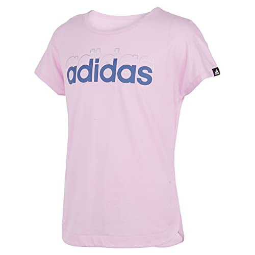 adidas girls Short Sleeve Side Slit Tee T shirt T Shirt Light Lilac 2 4T US