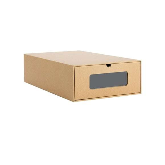 Boots Organizer Stackable Display Case Dustproof Front Opening Space Saving Pull Out Drawer Shoe Box Storage Bins for Bedroom Closet Home
