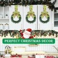 thumbnail image 2 of Wishrage 12PCS Christmas Kitchen Cabinet Wreaths with Ribbon Mini Christmas Wreath Small Kitchen Wreath Greenery Wreath for Window Door, 2 of 5