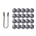 thumbnail image 1 of 21 en 1 Écrou de Roue Hexagonal Couvre Boulons Couvre Vis Protéger les Bouchons 21mm avec Clips (Gris), 1 of 9
