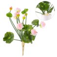 thumbnail image 2 of 2 piezas de flores artificiales para decoración del hogar, mini flores de loto de seda, arreglo floral falso para el hogar (rosa claro), 2 of 8