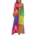 thumbnail image 1 of Vestido largo Pop Art, vestido de fiesta, vestidos de novia para fiestas, vestido de verano para uso diario, 1 of 4