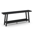 thumbnail image 2 of Extra Long Console Table for Living Room - Modern Black 2-Tier Entryway or Couch Table - Rectangular Accent Furniture - Sturdy Design - 70.87 Inches - Color: Black, 2 of 7