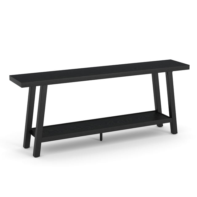 Extra Long Console Table for Living Room - Modern Brown Entryway Sofa Table - Sleek Rectangular Accent Furniture - Sturdy Design - 70.87 Inches
