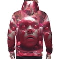 thumbnail image 7 of Wukai Surreal Pink Headphones Print Men Hoodies Fleece Sweatshirts Long Sleeve Sweaters Pullover Fall Outfits Winter Clothes-3X-Large, 7 of 7