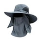 thumbnail image 4 of con cara desmontable cuello solapa cubierta visera protección solar sombrero de pesca Gris oscuro Cola Sombrero de pesca, 4 of 8