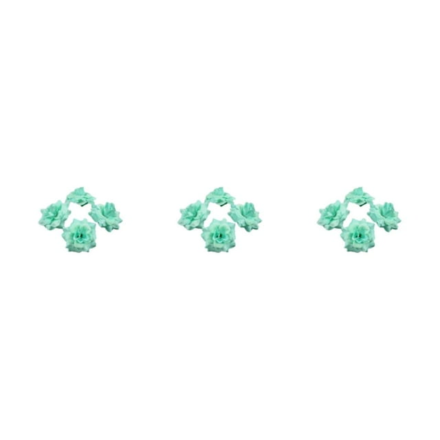 Decodeary 50pieces Low Maintenance Soft Texture Fabric For Albums And Decorations Realistic Appearance Fiber Wide Application Cyan 4.5cm 3Set