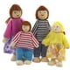thumbnail image 1 of EeaseMX Juego de 4 muñecas de madera para niños, juego de simulación, familia de muñecas, figura de juguete, minicasa de regalo, 1 of 7