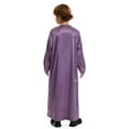 thumbnail image 3 of WUXIAN Child Arabic Thobe Thobe Long Sleeve Kaftan Crew Robe National Teenage Boys Long Sleeve Embroidered Robe Sets Arab Wear Robe Breathable Streetwear, 3 of 9