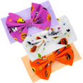 thumbnail image 3 of 1 Set 3Pcs Halloween Bowknot Hair Band for Children (Purple + White + Orange), 3 of 3