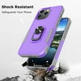thumbnail image 5 of For iPhone 15.15 Pro,15 Plus,15 Ro Max Case, 2 in 1 Phone Case for iPhone 15 Pro 6.1", Tiflook Rubber & Rugged Shockproof Protection Heavy Duty with Ring Stand Kickstand Cover,Purple, 5 of 6