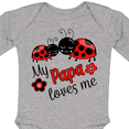 thumbnail image 4 of Inktastic My Papa Loves Me with Cute Ladybugs Boys or Girls Long Sleeve Baby Bodysuit, 4 of 5