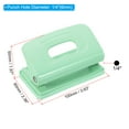 thumbnail image 2 of Uxcell 1/4" 2 Hole Paper Punch Metal Hole Puncher 8 Sheet Punch Capacity Hole Punch Office and Home, Green, 2 of 6