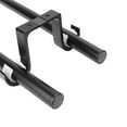 thumbnail image 3 of 2Pcs Double Curtain Rod Brackets Ceiling Mount Supports Aluminum Alloy Black, 3 of 6