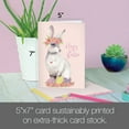 thumbnail image 5 of Tree-Free Greetings Easter Greeting Card 2 Pack, 5x7, Pretty Hoppy Bunny (GT64333), 5 of 5