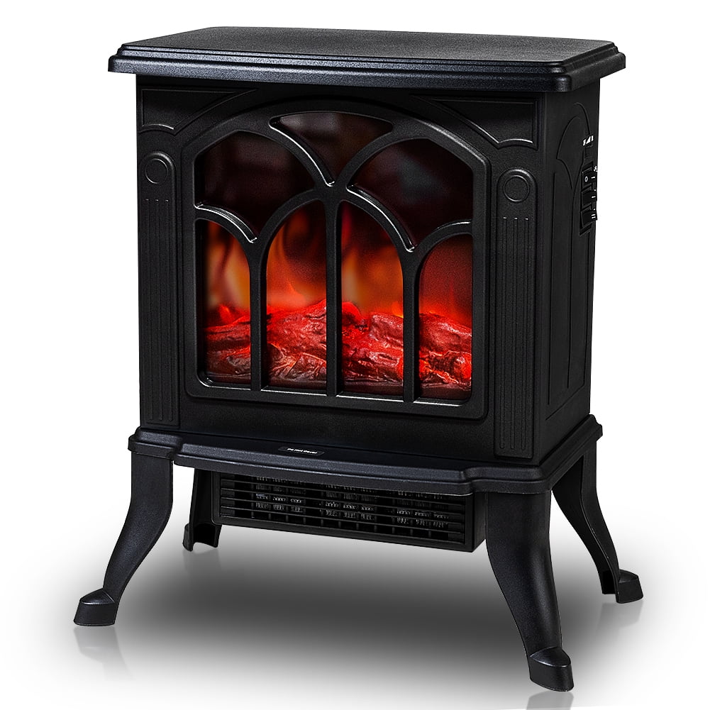 LifePlus Electric Fireplace Infrared Stove Heater, 18" Portable
