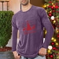 thumbnail image 1 of Blusas y camisas de manga larga con cuello redondo para hombre, deportivas, fitness, hogar, pijamas navideños estampados, camiseta de manga larga con cuello redondo, blusa de poliéster para hombre, 1 of 4