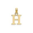 thumbnail image 4 of 10k Yellow Gold Block Letter H Pendant Charm for Necklace, Polished Initial Alphabet Jewelry for Women or Unisex, Personalized Monogram Style, 4 of 6