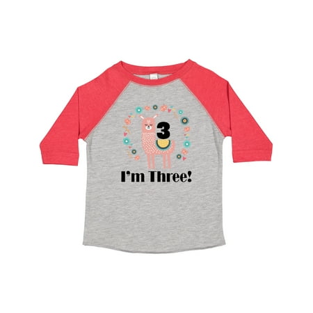 

Inktastic 3rd Birthday Llama for Girl Gift Toddler Toddler Girl T-Shirt