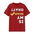 thumbnail image 1 of Krdevn T-Shirt à Manches Courtes Imprimé Graphique pour Femmes Col Rond Décontracté Doux Basique Quotidien, 1 of 3