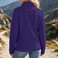 thumbnail image 6 of Fengqque Women’s Softshell Full Zip Jacket, Stand Collar Long Sleeve Windproof Casual Outer Coat with Zipper Pockets Lightweight Outdoor Jacket for Fall Winter Dark Blue, 6 of 9