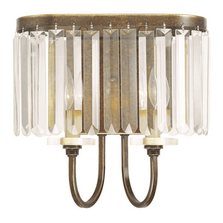 

Hand Painted Palacial Bronze Tone Finish Wall Sconces Candelabra Type 8 Wide 2 Light Fixture
