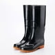 thumbnail image 4 of Minnieouse Botas de lluvia, zapatos calentadores de muslo de plástico, chanclos de curación plana, cómodos y puros, diarios, informales, para Accesorios de calzado Negro Zapatos>44, 4 of 6
