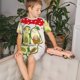 thumbnail image 4 of Balery Avocado Lovers Wearing Umbrella Conjunto de Pijama Infantil de Manga Corta con Estampado – Ropa de Dormir de Algodón Suave-Large, 4 of 6