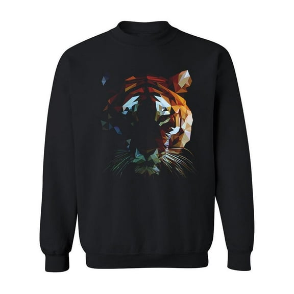 Awesome Low Ink Tiger Design Sweatshirt Men -Image by Shutterstock, Male 3X-Large