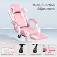 thumbnail image 4 of MoNiBloom Ergonomic Gaming Chair with Footrest, Adjustable Headrest and Lumbar Support for Office and Gaming, High-Back Racing Style Computer Desk Chair, Pink (Wide Seat), 4 of 9