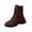 Brown, variant on Mgmyaa Women's Winter Fashion Ankle Boots Square Toe Lace Up Low Block Heel Booties