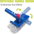 thumbnail image 2 of Pool Brush, Rotatable Handle Pool Brush Head, Premium Bristles Pool Corner Brush/pool Step Brush, Household Pool Scrubber For Pool, Spa, Bathroom, Flo, 2 of 5