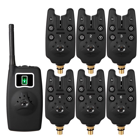 Alarma Mordedura Lixada Wireless Fishing Bite Alarms Set Kit de alarma de pesca digital LED Indicado Lixada Alarma Mordedura