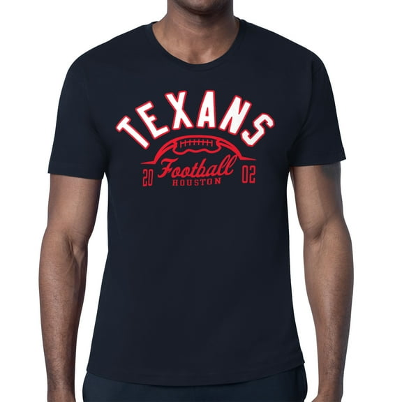 Men's Starter Navy Houston Texans Half Ball Logo T-Shirt