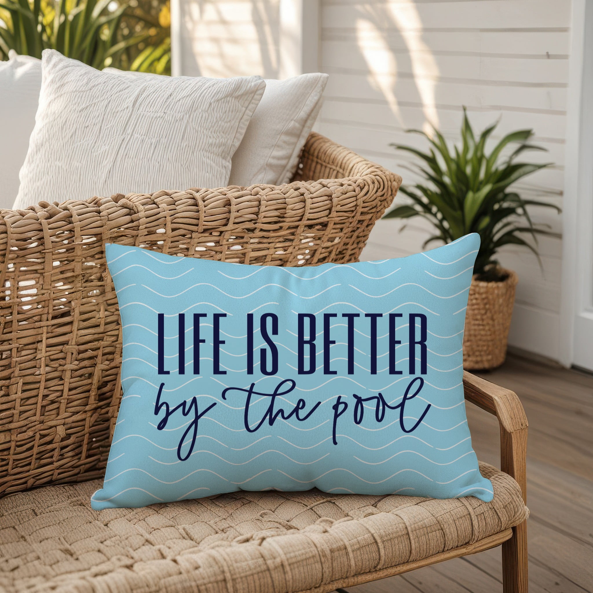 Creative Products Life is better by the pool 14x20 Indoor / Outdoor Pillow