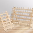 thumbnail image 6 of HIABIO Foldable Wooden Thread Holder 30/80/120 Spools Sewing Embroidery Thread Rack Organizer Wall Hanging Cones Stand Shelf Needlework Tool, 6 of 12