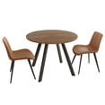thumbnail image 5 of 34.6" Round Dining Table Set, Mid Century Modern Round Dining Table for 2 Person, with Steel Legs, Coffee Table for Kitchen Dining Room, Office, Save Space, 5 of 7