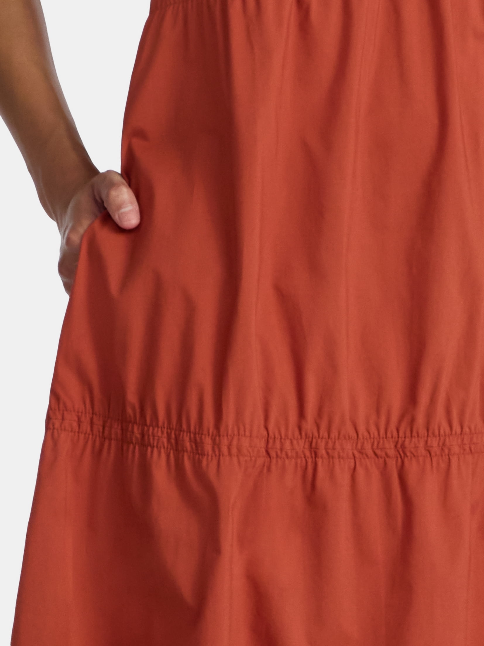 Time and Tru Women's Strappy Cotton Maxi Dress, Sizes XS-XXXL