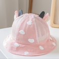 thumbnail image 3 of Gorra de pescador para niños decorativa: Sombrero informal de cubo para bebé con dibujos animados, sombrero con protección solar, 3 of 5