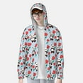 thumbnail image 2 of Gaeub Panda And Rose Men's and Women's UPF 50+ Long-Sleeved Sun Protection Clothing, Fishing Shirt Long Sleeve Zip-X-Large, 2 of 7