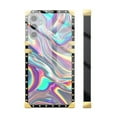 thumbnail image 3 of FKBRCL4U Compatible with Samsung Galaxy S24 S25 Case, Holographic Abstract Iridescent Textures Luxury Golden Decoration for Girl Women Soft TPU Shockproof Protective Hard PC Back, 3 of 7