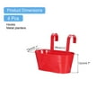 thumbnail image 4 of Metal Hanging Flower Pots with Detachable Hooks Outdoor Balcony Rail Planter for Garden, Herbs, Flowers, Vegetables Indoor/Outdoor Home Decor, 4 of 6