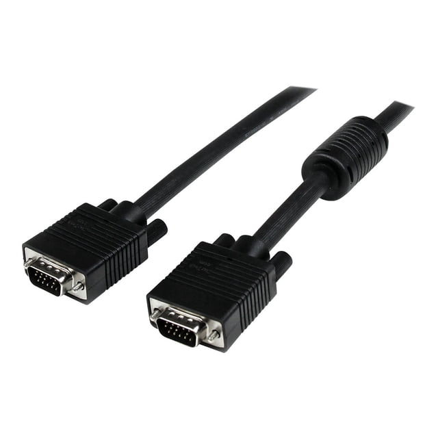 StarTech.com 3 ft Coax High Resolution Monitor VGA Cable - HD15 M/M - VGA cable - HD-15 (VGA) (M) to HD-15 (VGA) (M) - 3 ft - molded - black - for P/N: BNDDKTCHVPRS, CDP2HVGUASPD, CDP2VGAFC, DKT30CHVCM, DKT30CHVPD2, DP2VGA3X5, USB32HDVGA
