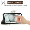 thumbnail image 3 of For Apple iPhone 17 Pro Argyle Pattern PU Leather Wallet Case Magnetic Flip Cover 7-Card Slots Pocket With Detachable  Wrist Strap,White,For iPhone 17 Pro, 3 of 7