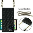 thumbnail image 6 of Dteck Case for Apple iPhone 11 Pro Max 6.5-inch,Luxury Leather Hybrid Rubber Shockproof Case Crossbody Back Cover with Shoulder Chain Strap (about 1m),Black, 6 of 9
