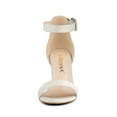 thumbnail image 3 of BLISSFUL STEP Women's Shoes Ankle Strap Block Heel Buckle Open Toe Sandals Grey 9, 3 of 9