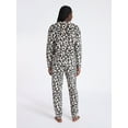 thumbnail image 3 of Joyspun Women's Plush Long Sleeve Top and Pants Pajama Set, 2-Piece, Size XS-3X, 3 of 5