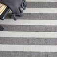 thumbnail image 6 of SAFAVIEH Augustine Miah Striped Area Rug, Ivory/Black, 6'4" x 6'4" Square, 6 of 11