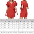 thumbnail image 2 of Mamelucos Mamelucos casuales de mujer Cintura elástica Mono suelto Mono femenino (Rojo L) Kuymtek Rojo T L para Mujer, 2 of 6