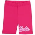 thumbnail image 4 of Barbie Girls 2-Pack Shorts Set - Vibrant Tropical, Skate & Scooter Graphics Shorts for Kids (Size 2T-14), 4 of 9